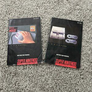 Vintage 1990's SNES Super Nintendo Manual Mouse Instruction Booklet Only